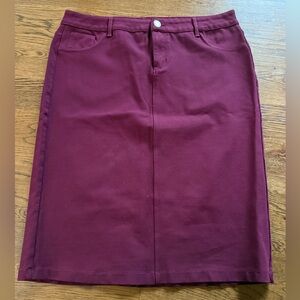 Elegant Burgundy Skirt